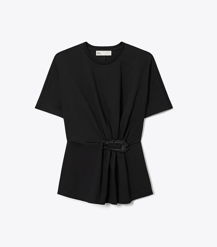 Tory Burch designer tops Cotton T-Shirt in Black front