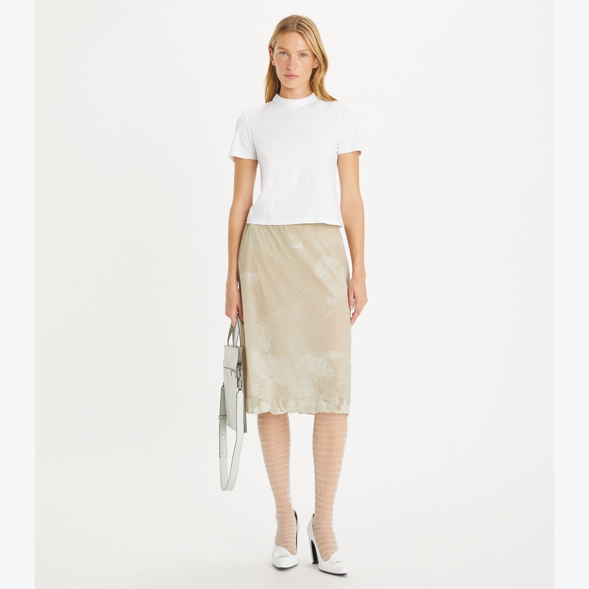 Tシャツ・カットソー Tory Burch White Cotton T-Shirt Cotton T-Shirt: Women's Designer Tops | Tory Burch