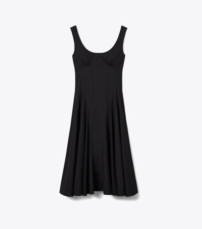 Tory Burch designer dresses Cotton Tank Dress in Black front