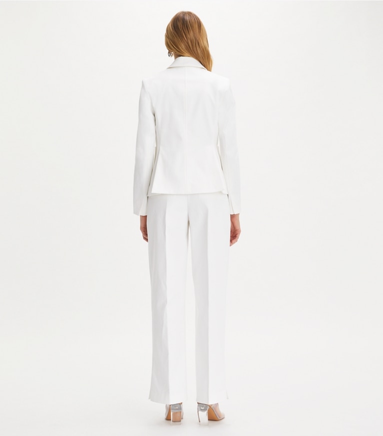 Tory Burch designer jackets Cotton Twill Jacket in White front