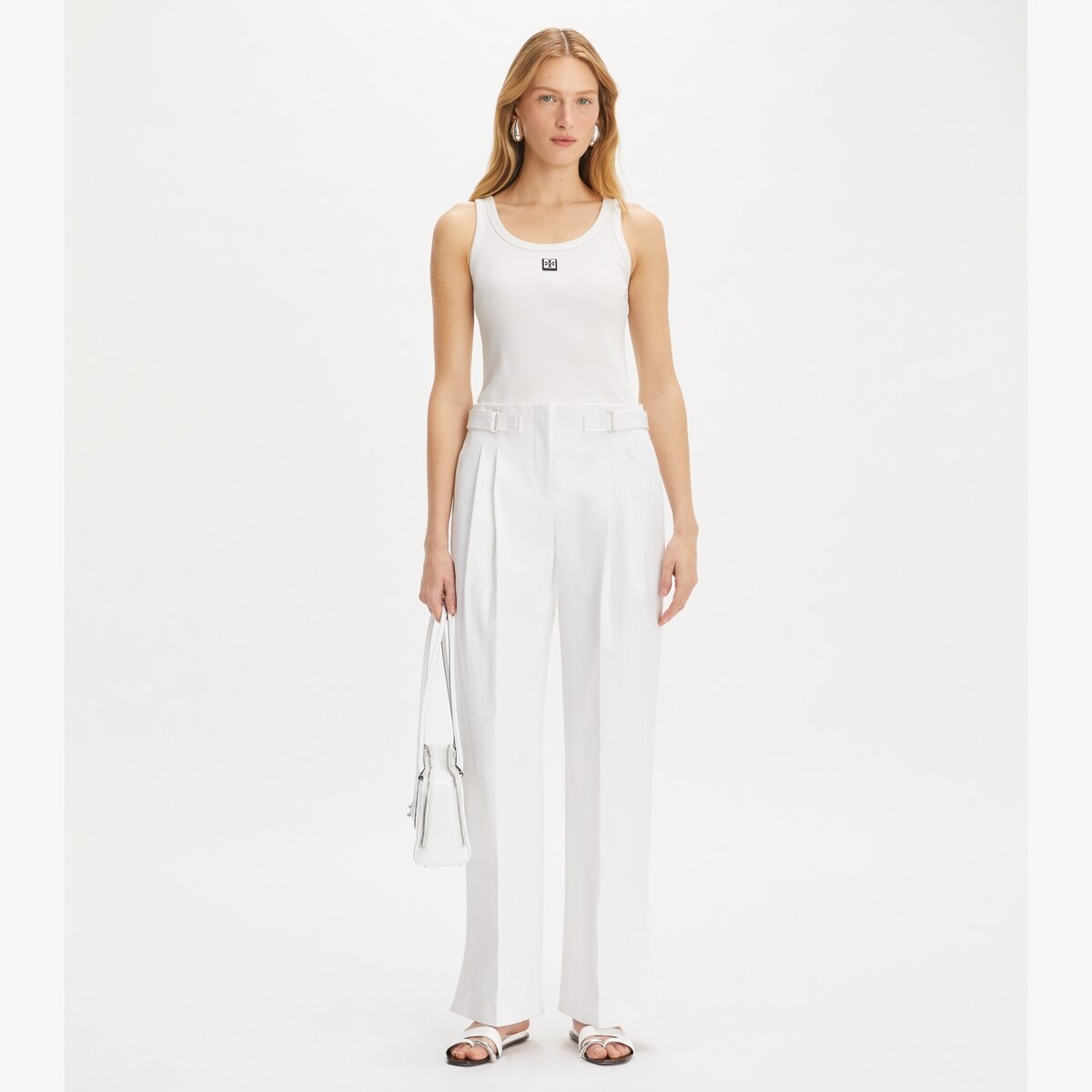 TORY BURCHパンツ embroidered-logo-nylon-track-