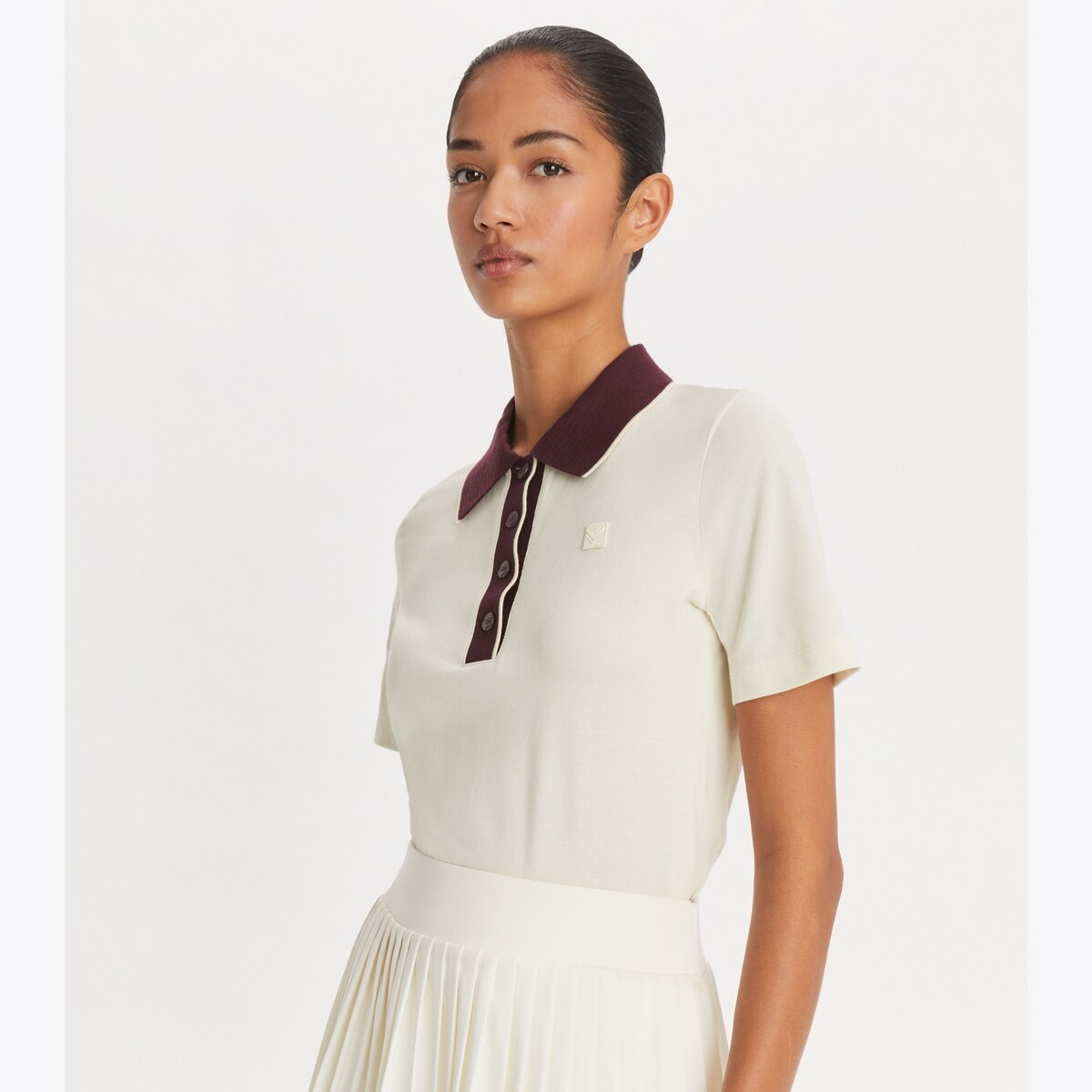 送料無料 cotton-vintage-collar-polo-on- トップス