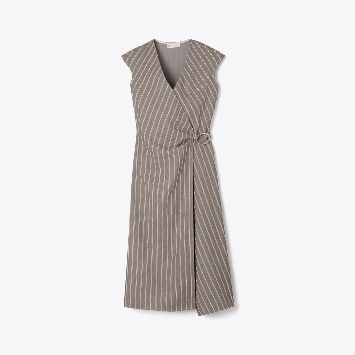 tory burch embroidered wrap dress TORY BURCH Tiered Scallop Embroidered Cotton Poplin Wrap Maxi Dress 6