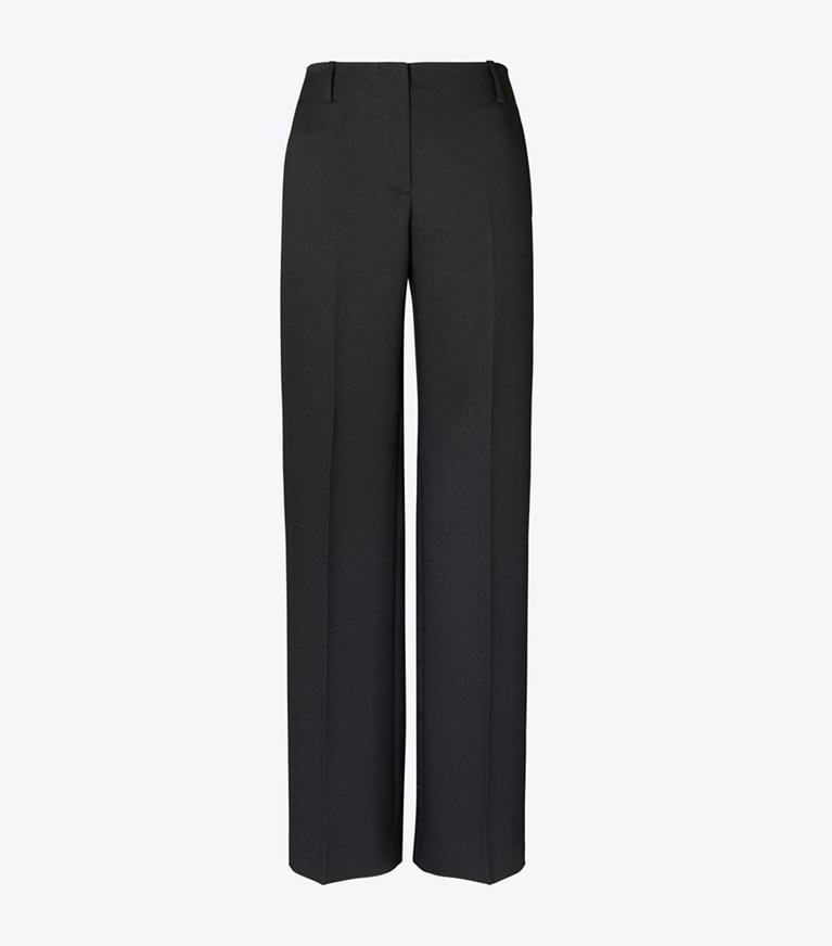 Tory Burch designer bottoms Crepe Pant in Black front