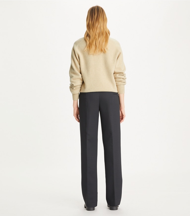 Tory Burch designer bottoms Crepe Pant in Black front