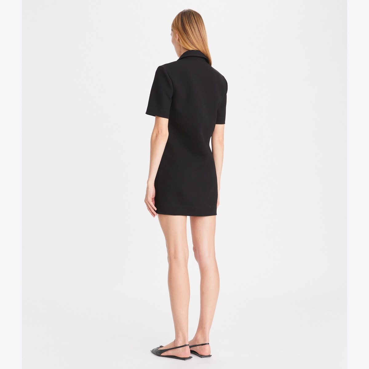 crepe-polo-dress-on-model-back
