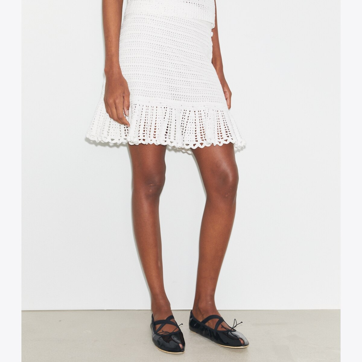 Crochet Cotton Skirt: Women's Designer Bottoms | Tory Burch