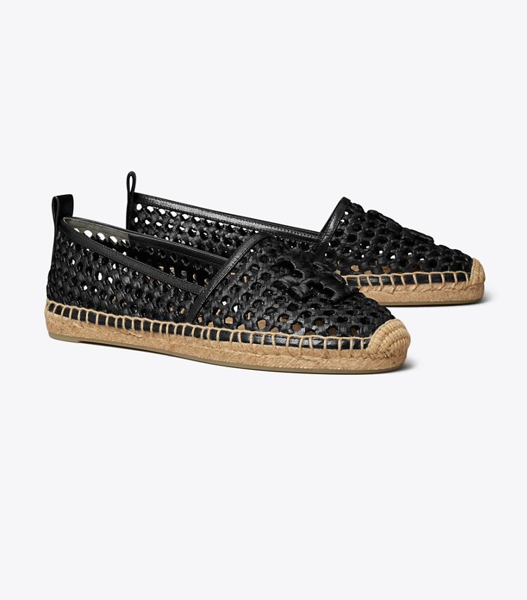 Tory Burch designer エスパドリーユ クロシェ アリーン エスパドリーユ in PERFECT BLACK angle