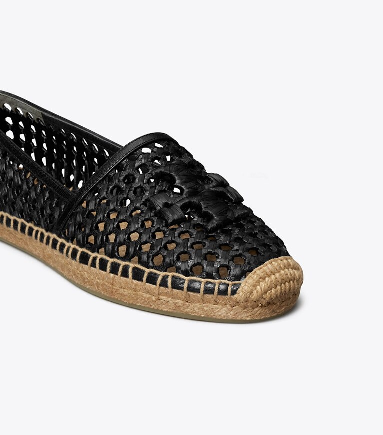 Tory Burch designer エスパドリーユ クロシェ アリーン エスパドリーユ in PERFECT BLACK angle
