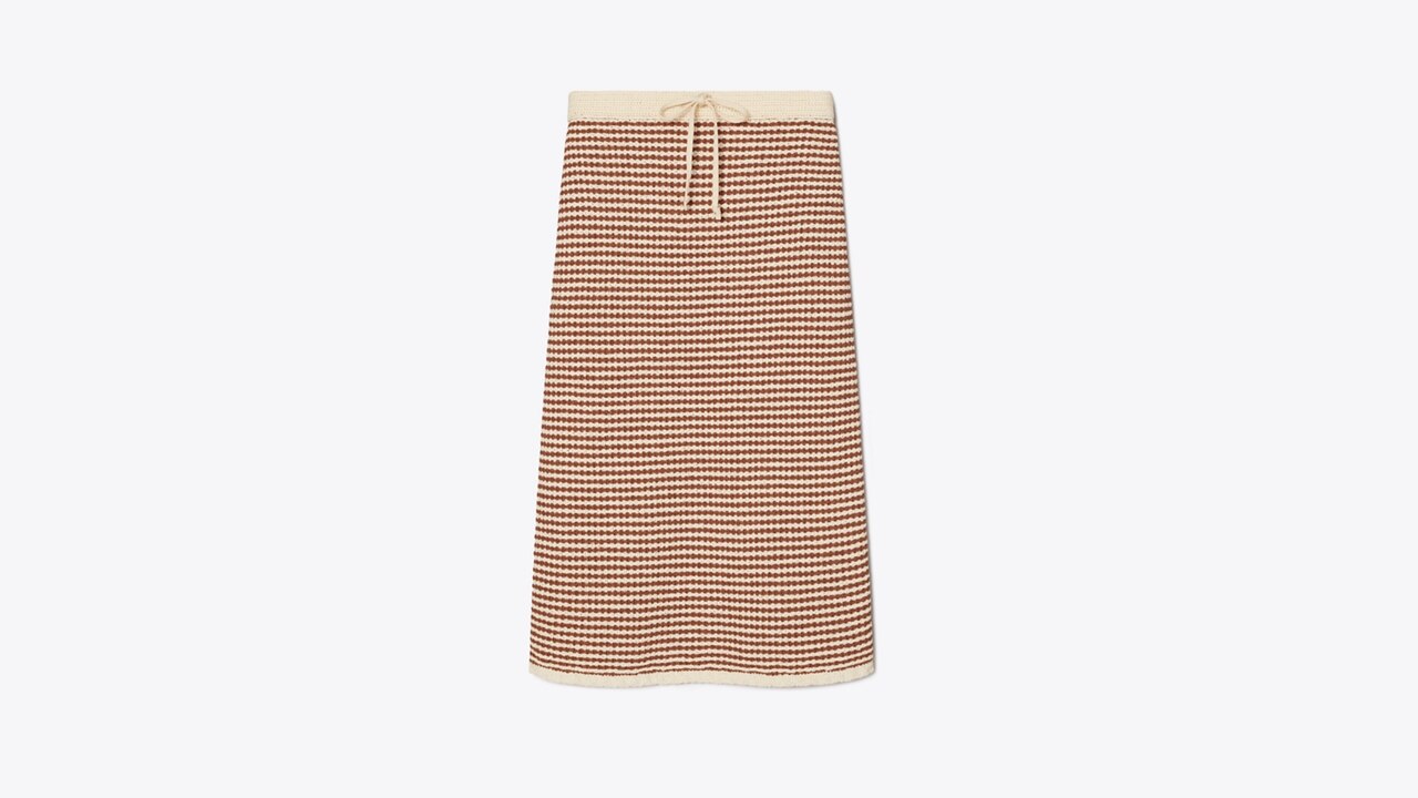 Crochet Knit Skirt Women's Designer Bottoms Tory Burch