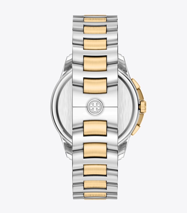 Tory Burch diseñador relojes con correa Cronógrafo Miller en MOP/TWO-TONE volver