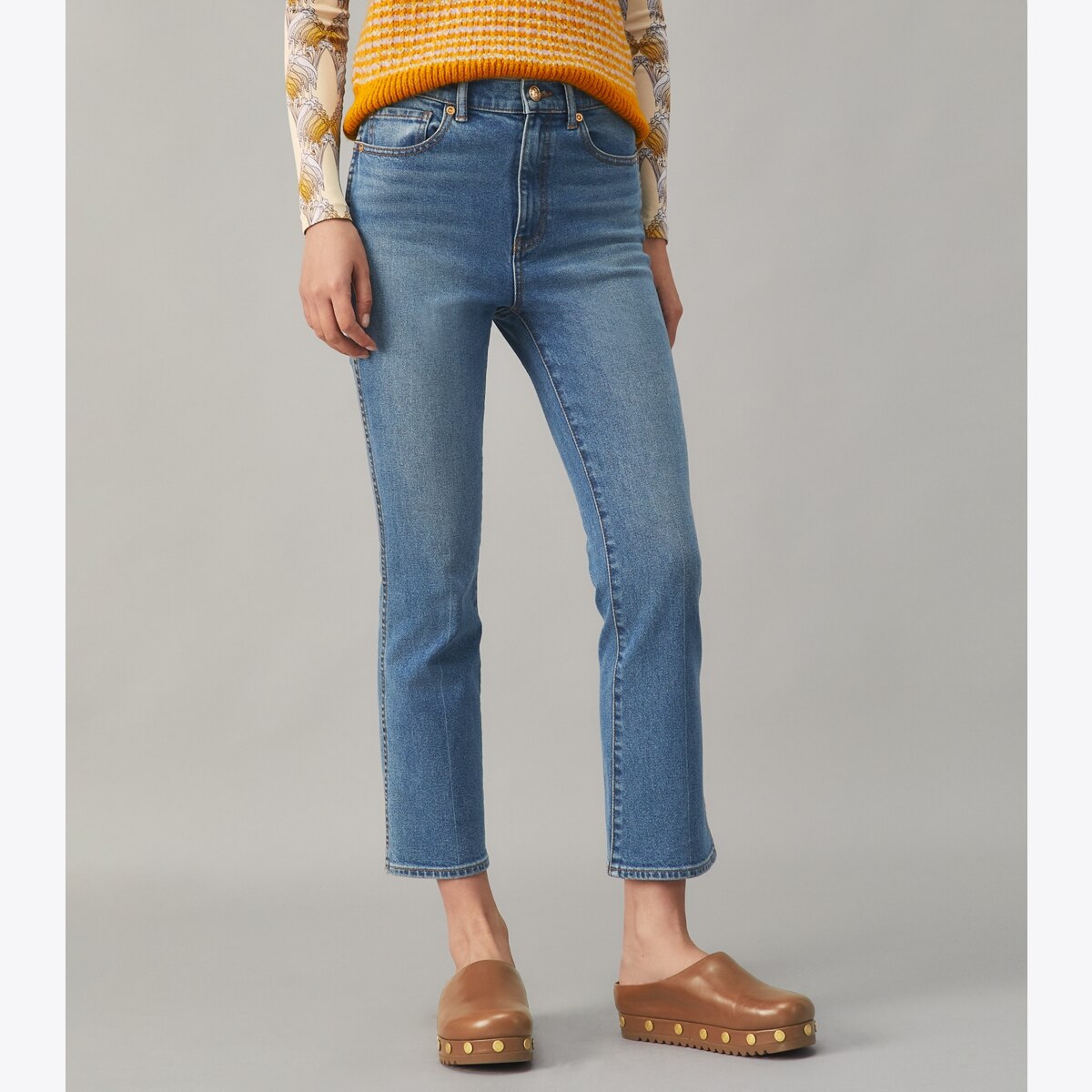 Tory Burch Cropped Slim Boot popular Jeans