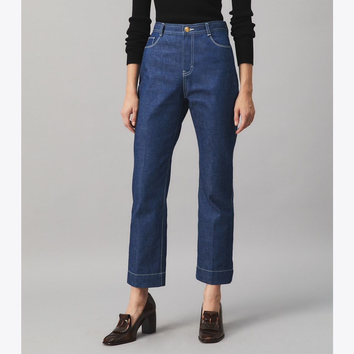 Cropped Denim Jean: Women's Designer Bottoms | Tory Burch