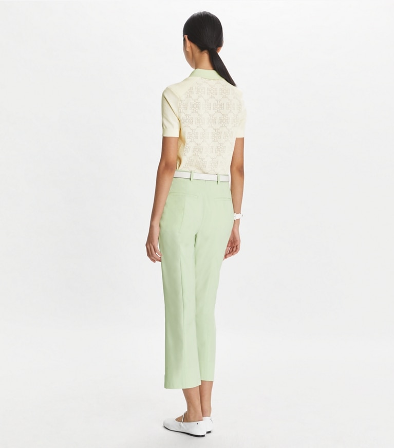 Tory Sport designer bottoms Cropped Stretch Golf Pant in Light Peppermint front