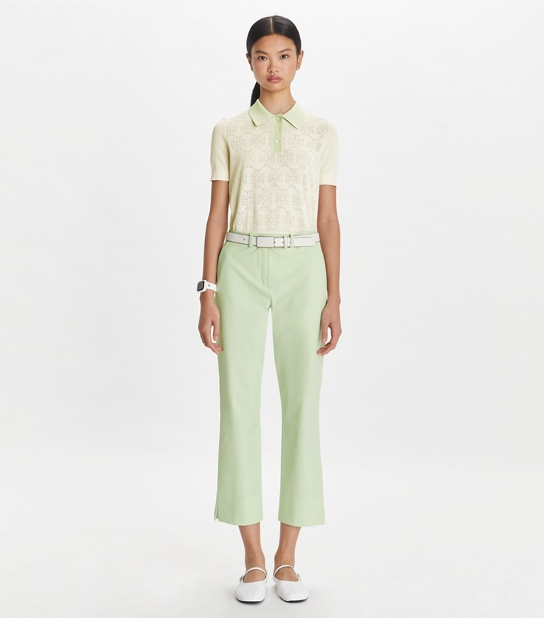 Tory Sport designer bottoms Cropped Stretch Golf Pant in Light Peppermint front