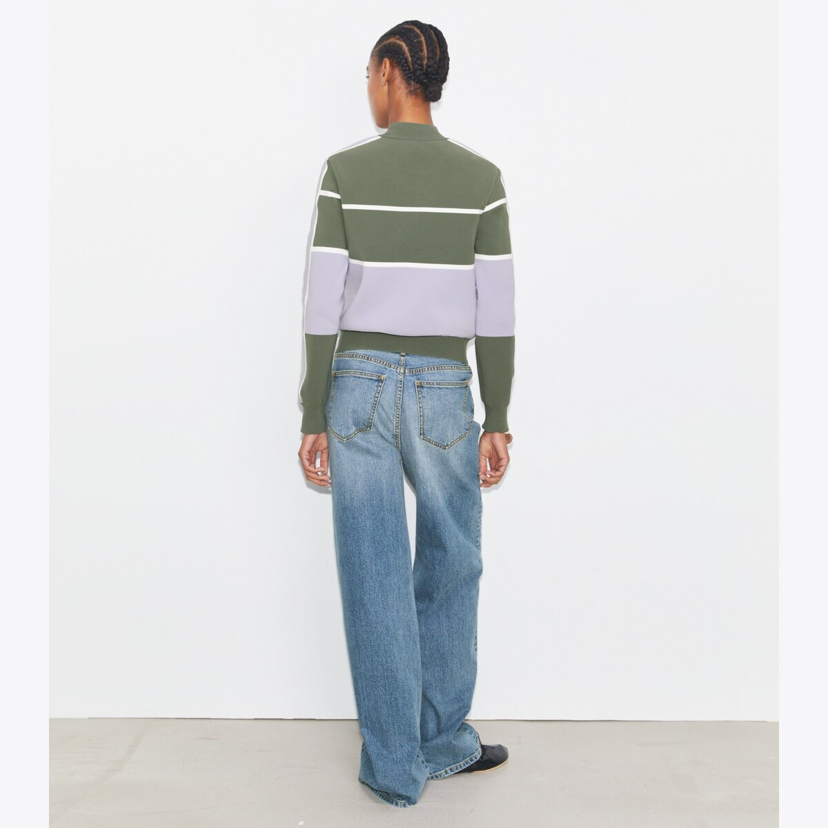 CROPPED TECH NYLON TENNIS SWEATER - thumbnail 5