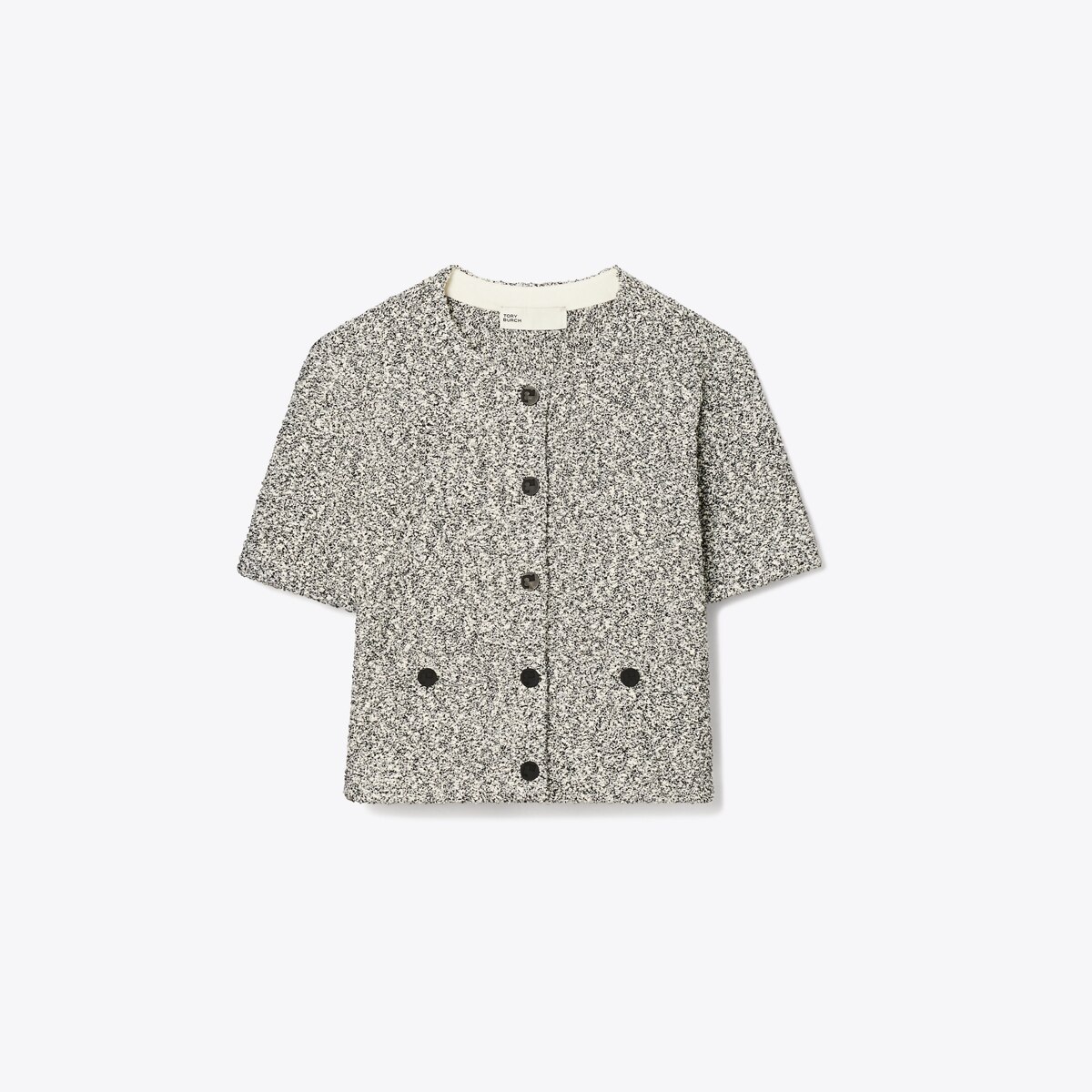 Cropped Tweed Cardigan: Women's Designer Sweaters | Tory Burch
