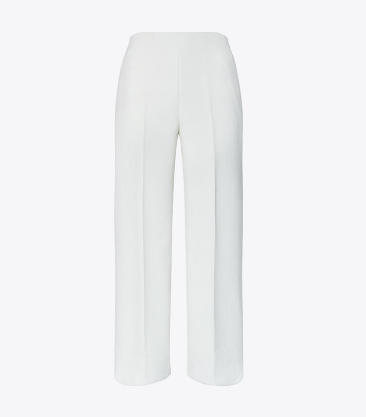 Tory Burch designer ボトムス クロップド ツイストパンツ in Blanc Multi front