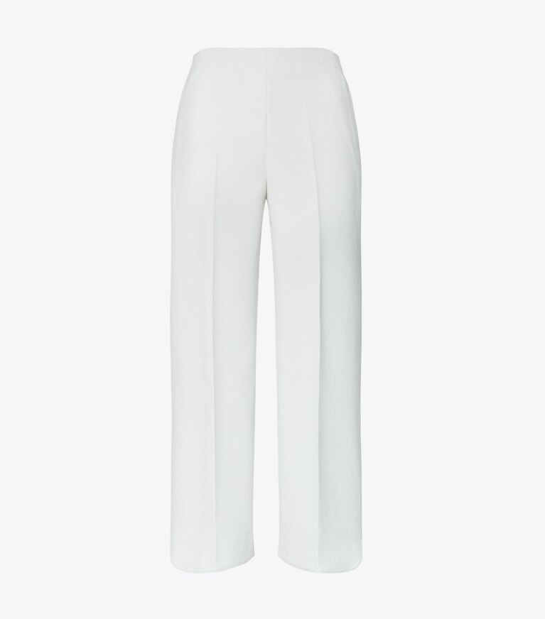 Tory Burch designer ボトムス クロップド ツイストパンツ in Blanc Multi front