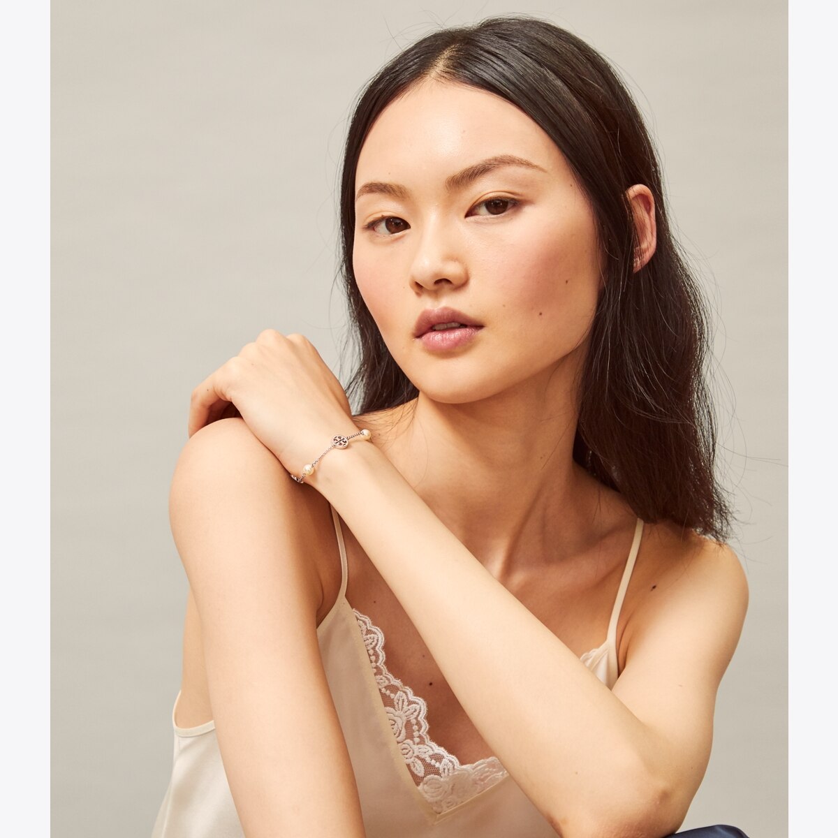 Crystal Pearl Logo Bracelet: Women's Jewelry | Bracelets