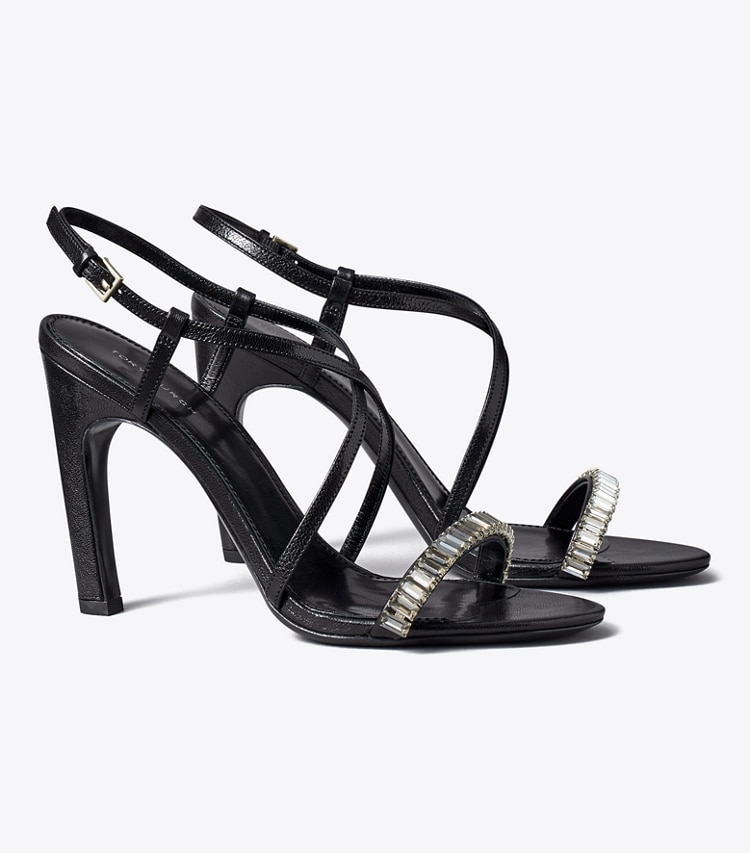 Crystal Strappy Heeled Sandal: Women's Designer Sandals | Tory Burch