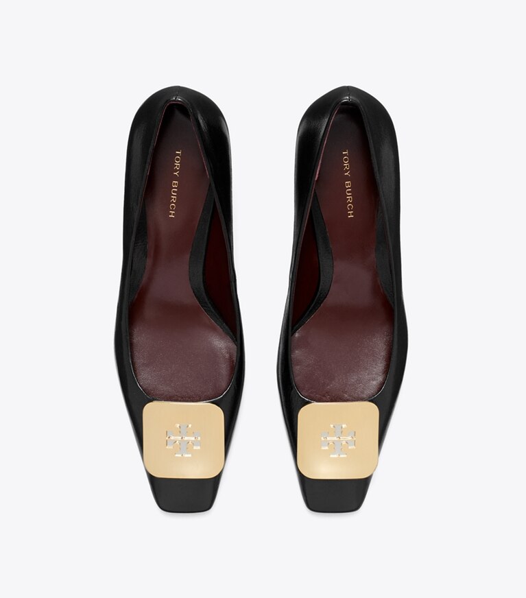Tory Burch diseñador tacones Cuña Georgia en PERFECT BLACK vista superior