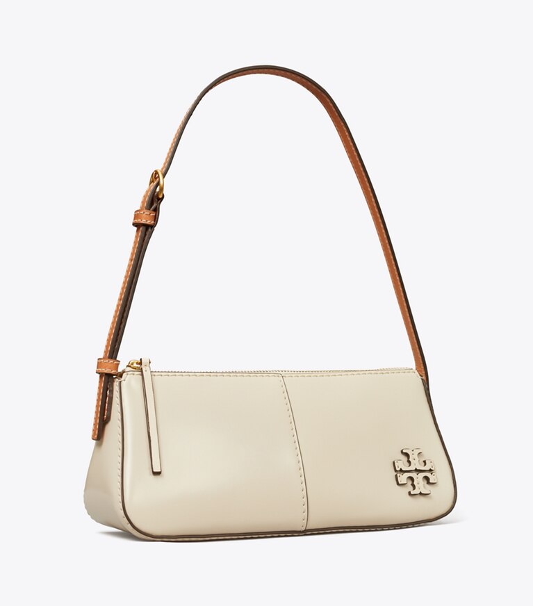 Tory Burch diseñador bolsos de hombro Cuña McGraw Spazzolato en Light Cream ángulo