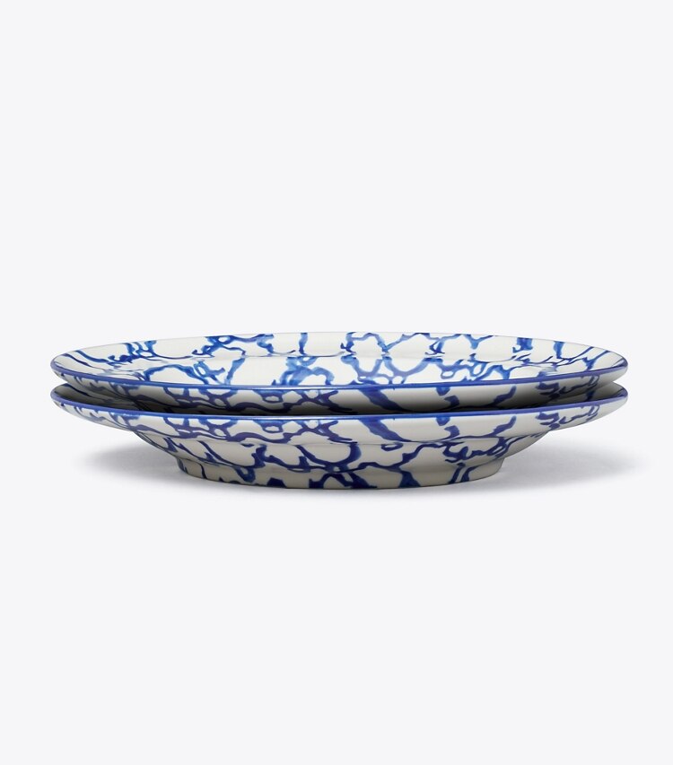 Tory Burch diseñador artículos de mesa & cristalería Cuenco para sopa con borde de loza esponjada, set de 2 en SMOKE RING grupo