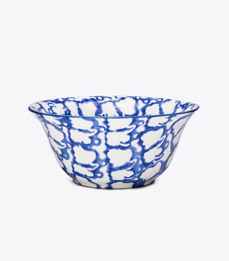 Tory Burch diseñador artículos de mesa & cristalería Cuenco pequeño de loza esponjada, set de 4 en Smoke Ring frontal