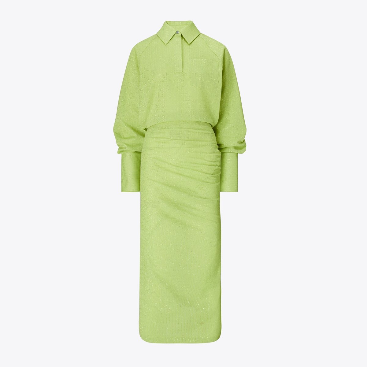 CUFFED JACQUARD DRESS