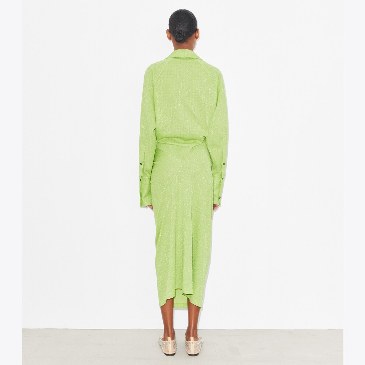 CUFFED JACQUARD DRESS - thumbnail 3