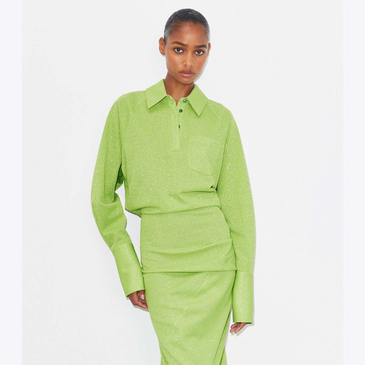 CUFFED JACQUARD DRESS - thumbnail 5