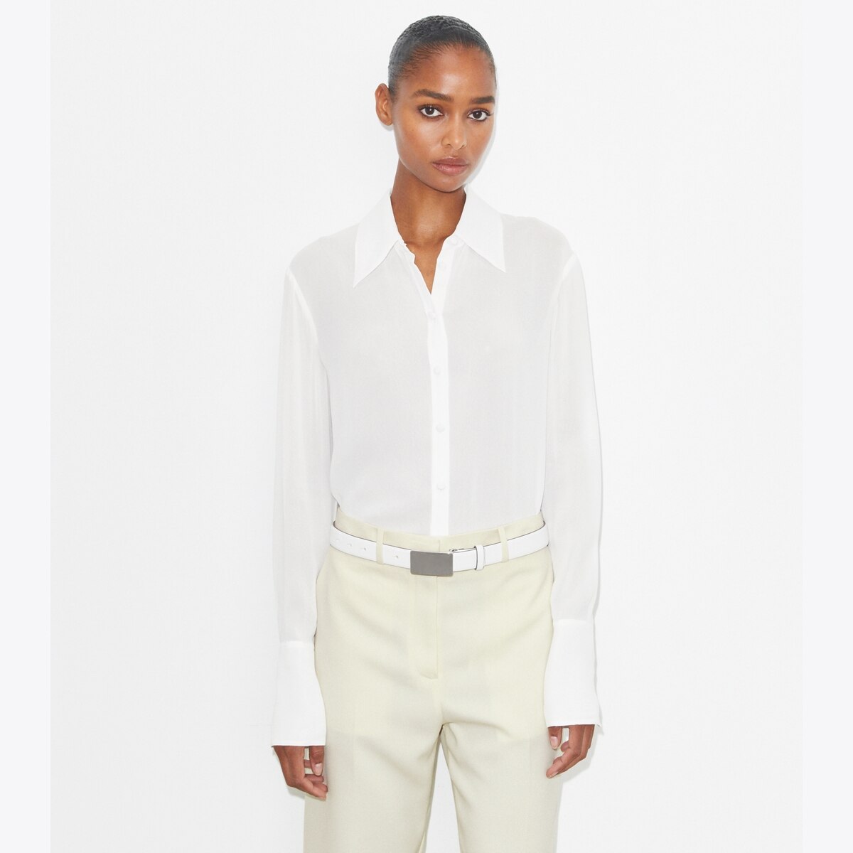 CUFFED VISCOSE SHIRT - thumbnail 2
