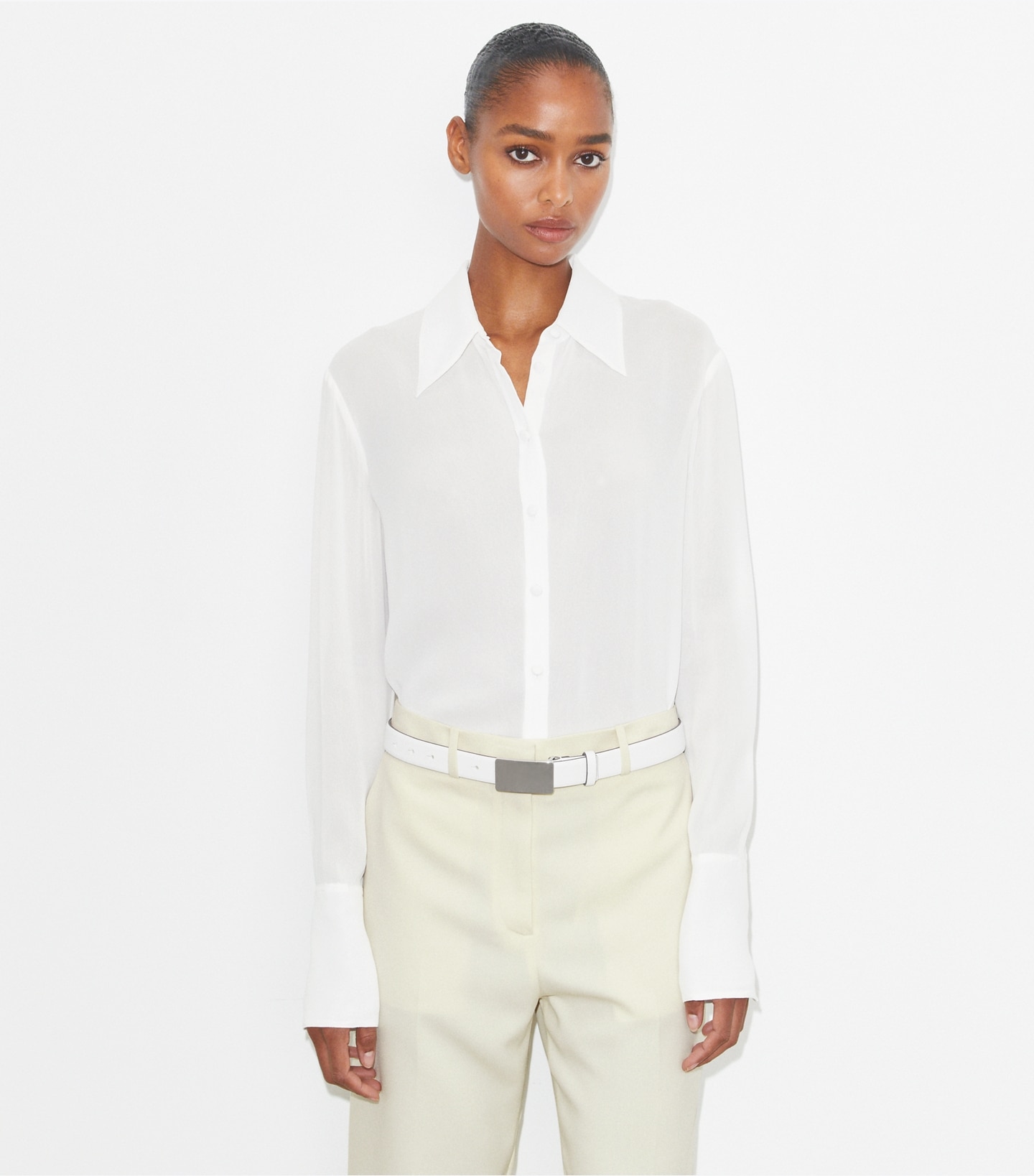 Cuffed Viscose Shirt