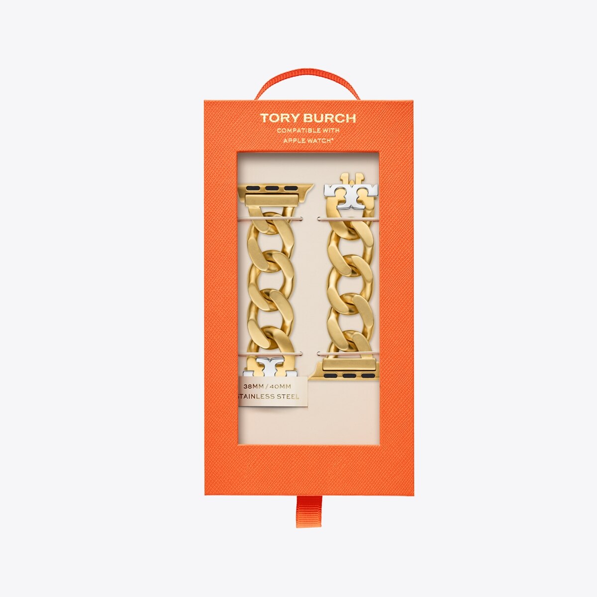 Curb Link Band for Apple Watch®, Gold-Tone/Silver, 38 MM