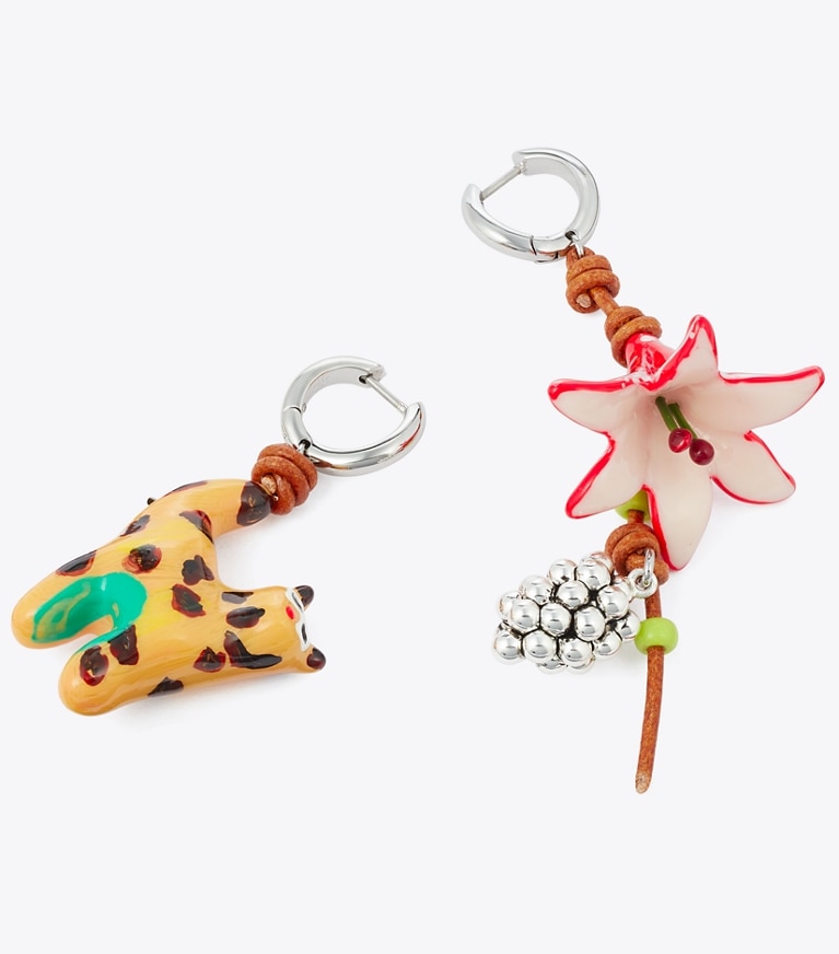 Tory Burch designer earrings Curiosity Charm Earrings in Multi front