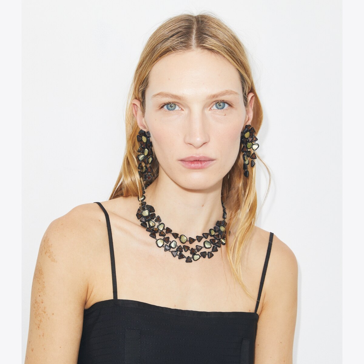Curiosity Resin Triple Strand Necklace: Women