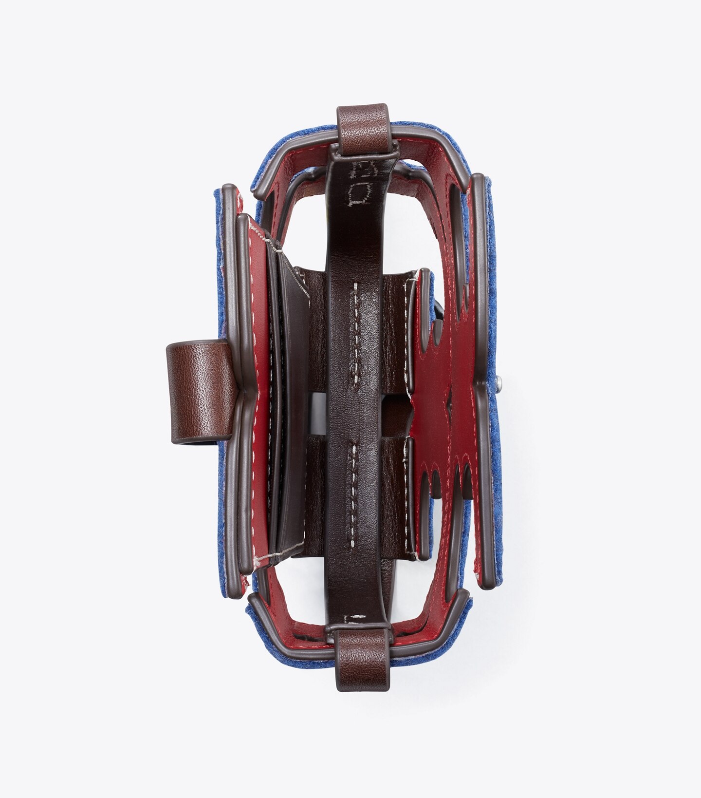 Cut Out Logo Felt Phone Crossbody