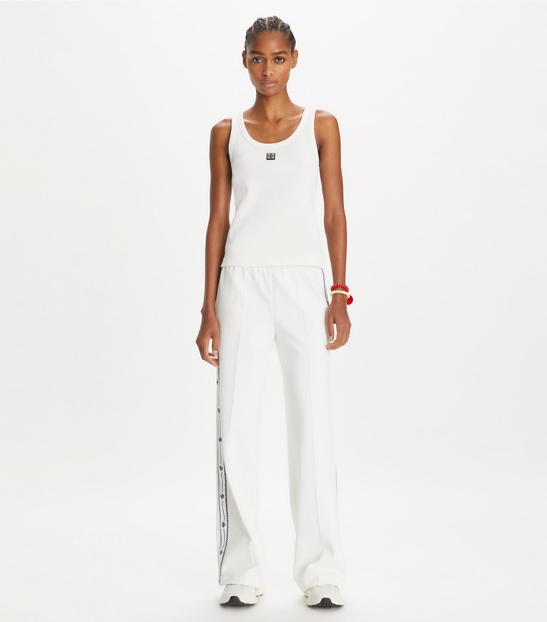 Tory Burch designer hauts Débardeur échancré en coton in Snow White front