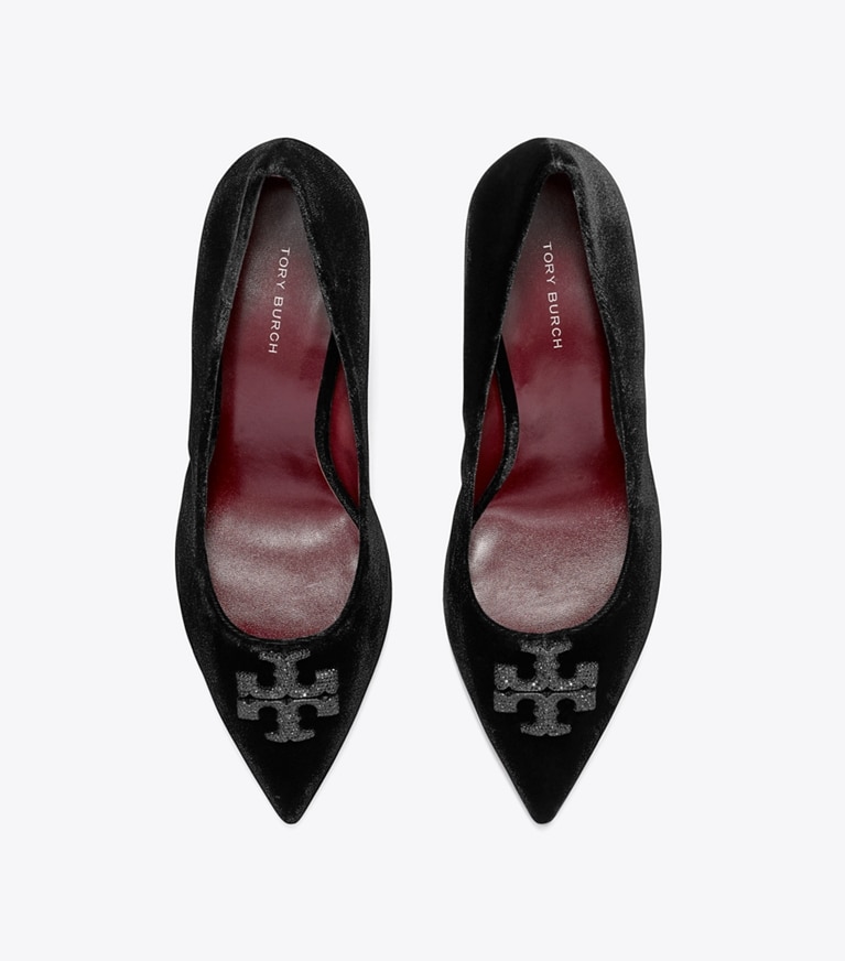 Tory Burch designer scarpe con tacco Décolleté Eleanor con pavé in PERFECT BLACK angle