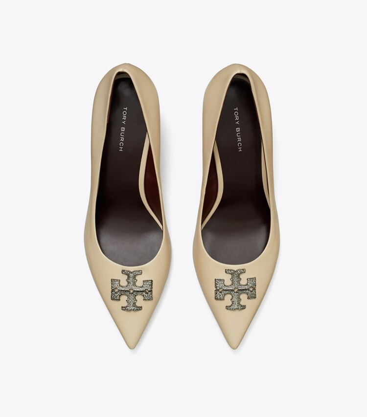 Tory Burch designer scarpe con tacco Décolleté Eleanor con pavé in STONE GRAY superiore