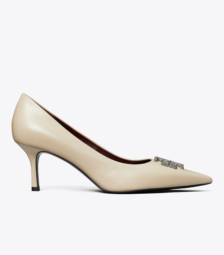 Tory Burch designer scarpe con tacco Décolleté Eleanor con pavé in STONE GRAY angle