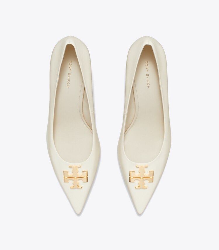 Tory Burch designer scarpe con tacco Décolleté Eleanor in LIGHT CREAM / GOLD superiore
