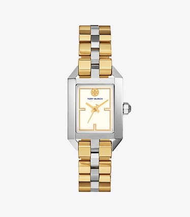Tory Burch designer strap watches Dalloway Bracelet Gold/Silver Ss in Gold/Silver front