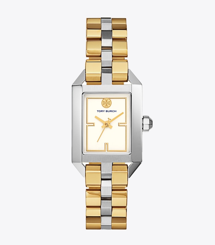 Tory Burch designer strap watches Dalloway Bracelet Gold/Silver Ss in Gold/Silver front