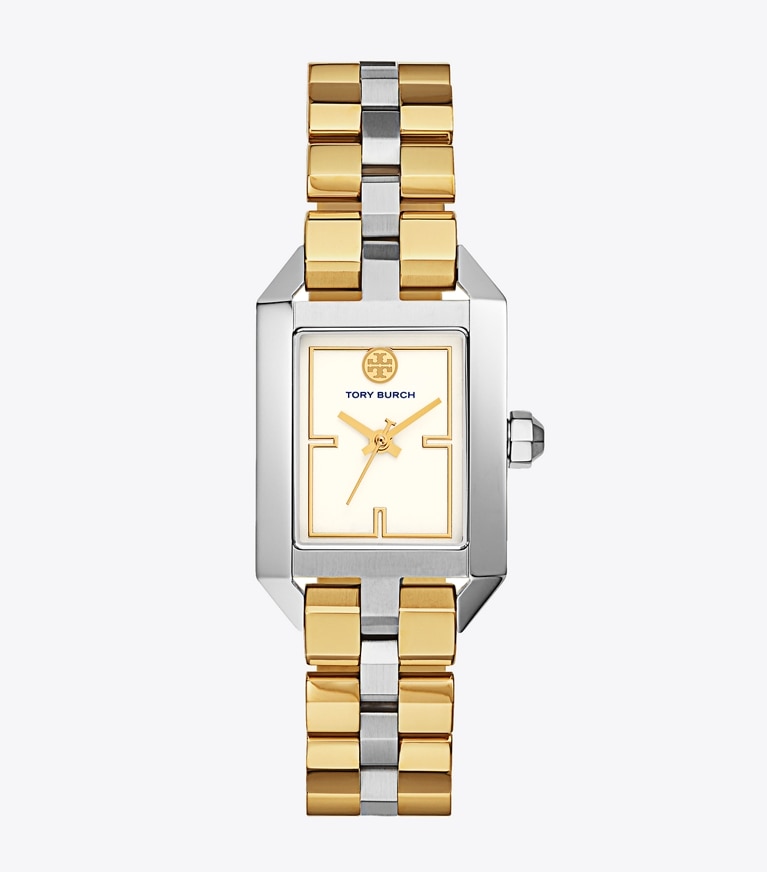 Tory Burch designer strap watches Dalloway Bracelet Gold/Silver Ss in Gold/Silver front