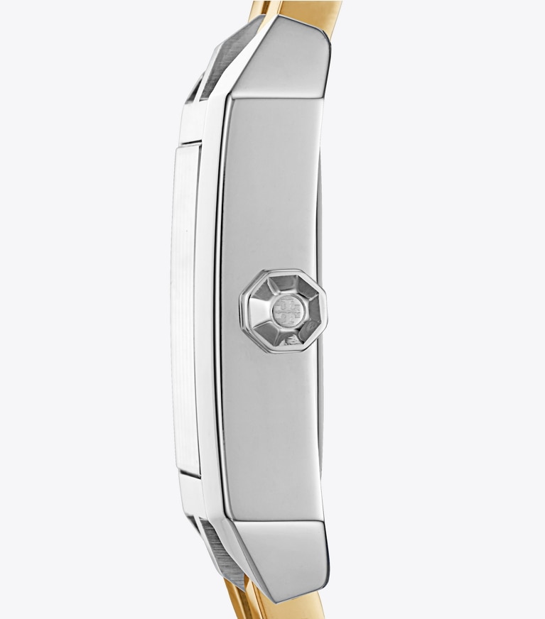 Tory Burch designer strap watches Dalloway Bracelet Gold/Silver Ss in Gold/Silver front