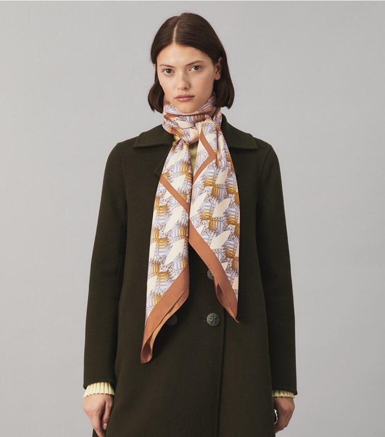 Outlet Tory Burch Oversized Silk Scarf