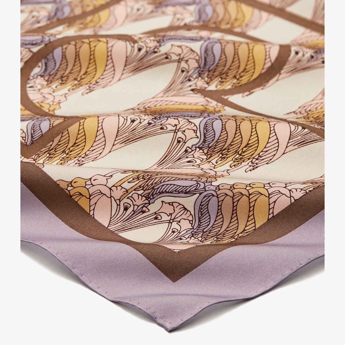 Deco Crane Geo Logo Silk Neckerchief: Women's Designer