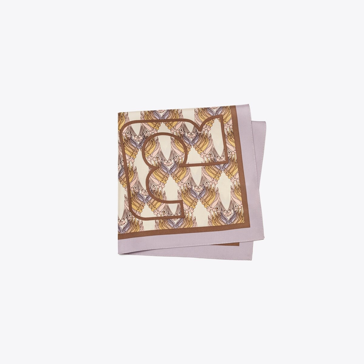 Deco Crane Geo Logo Silk Neckerchief: Women's Designer